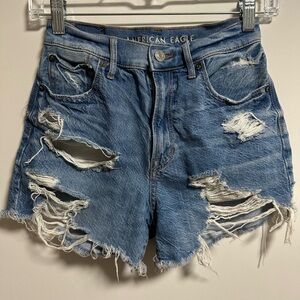 American Eagle Mom Jean Ripped Shorts